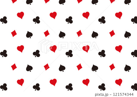 トランプ柄の背景イラスト 121574344