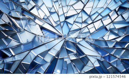 ひびの入ったガラス 121574546