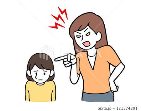 怒られてなく女の子 怒られてなく女の子 121574801