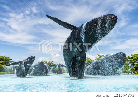 View of the Whale Water Square at the National Museum of Marine Biology and Aquarium in Kenting National Park of Pingtung, Taiwan. View of the Whale Water Square at the National Museum of Marine Biology and Aquarium in Kenting National Park of Pingtung, Taiwan. 121574873