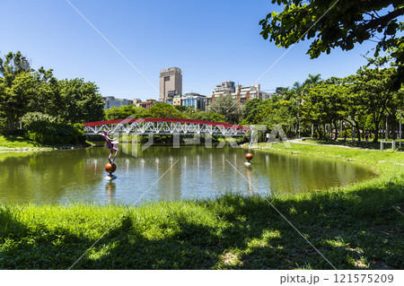 Beautiful view of Central Park in Kaohsiung, Taiwan, It is one of the famous attractions in Kaohsiung. 121575209