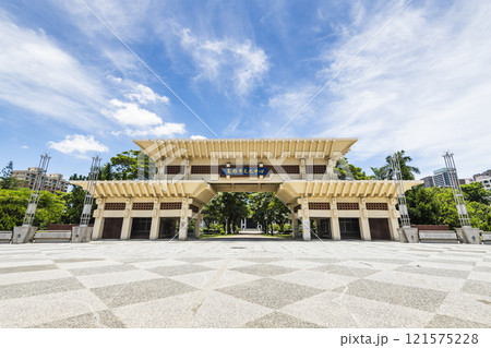 Building view of the Kaohsiung Cultural Center in Taiwan, This is a large exhibition and performing arts venue in Kaohsiung Building view of the Kaohsiung Cultural Center in Taiwan, This is a large exhibition and performing arts venue in Kaohsiung 121575228