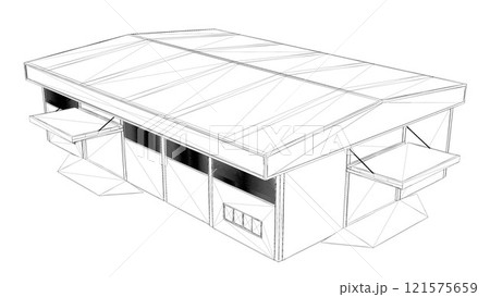 3D illustration of industrial project 121575659