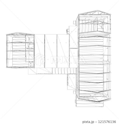 3D illustration of building and construction 3D illustration of building and construction 121576136