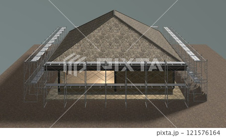 3D illustration of building and construction 3D illustration of building and construction 121576164
