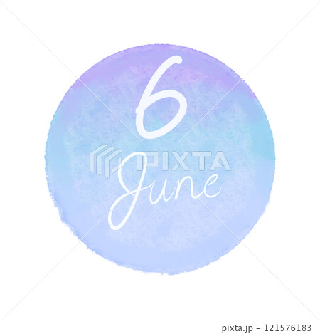カレンダー ロゴ 水彩 6月 121576183