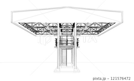 3D illustration of truck weight scale 3D illustration of truck weight scale 121576472