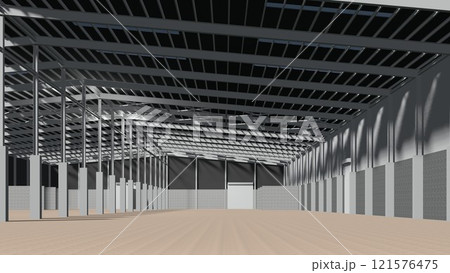 3D illustration of truck weight scale 121576475