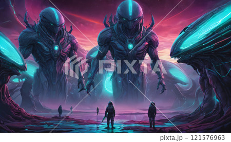 青い海に漂う青い鳥の群れ 青い海に漂う青い鳥の群れ 121576963