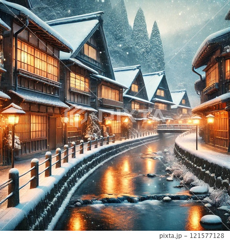 冬の銀山温泉 121577128