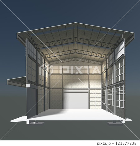 3D illustration of industrial project 121577238