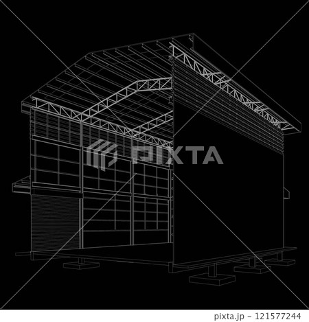3D illustration of industrial project 3D illustration of industrial project 121577244