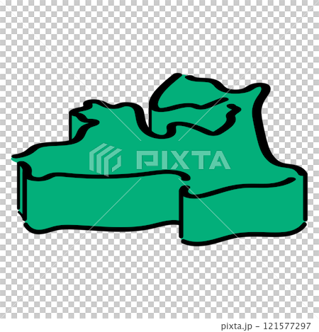 青森県_アイソメトリックイラスト_01 121577297