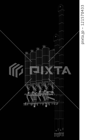 3D illustration of industrial project 3D illustration of industrial project 121578433