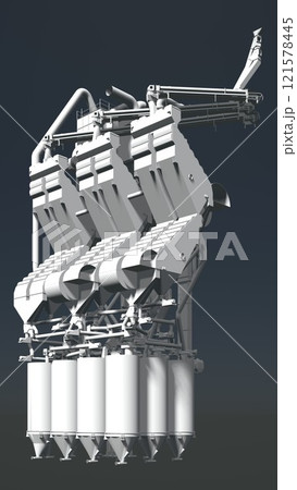 3D illustration of industrial project 3D illustration of industrial project 121578445