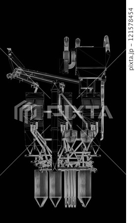 3D illustration of industrial project 121578454