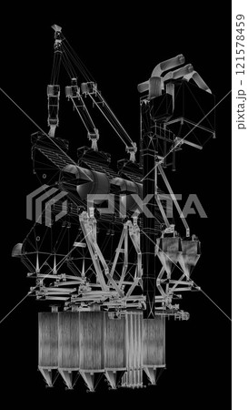 3D illustration of industrial project 3D illustration of industrial project 121578459
