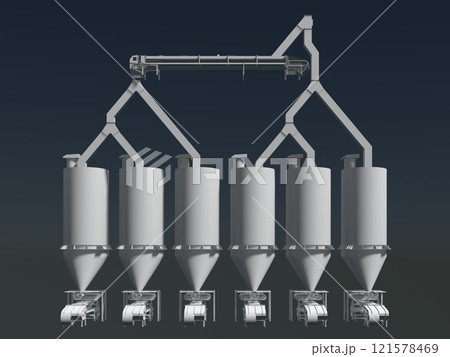 3D illustration of industrial project 121578469