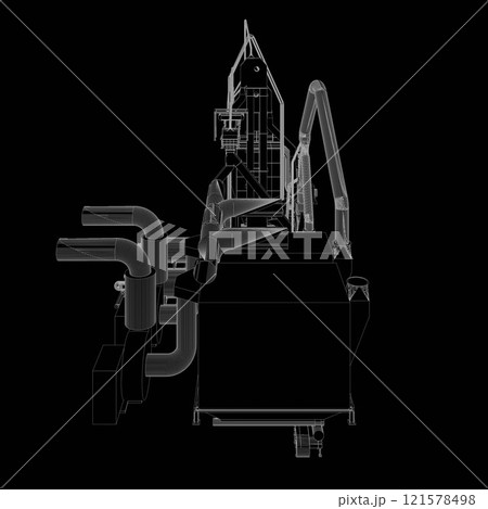 3D illustration of industrial project 3D illustration of industrial project 121578498