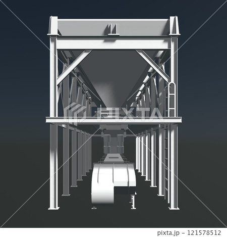3D illustration of industrial project 121578512