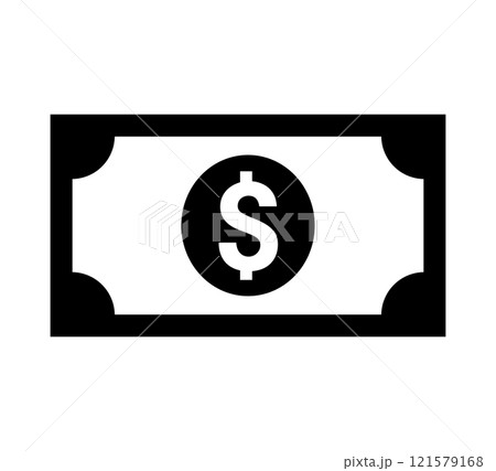 ドル紙幣のお金アイコン 121579168