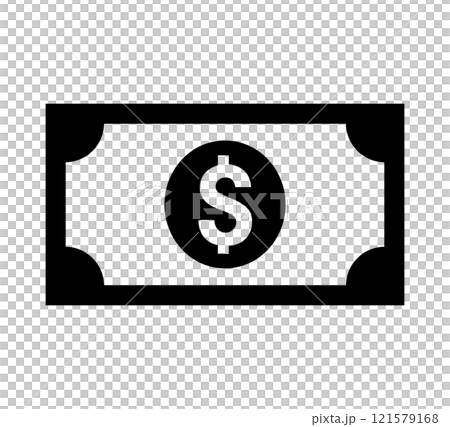 ドル紙幣のお金アイコン 121579168
