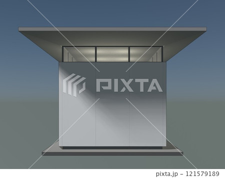 3D illustration of security booth 3D illustration of security booth 121579189