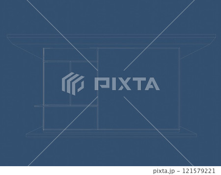 3D illustration of security booth 3D illustration of security booth 121579221
