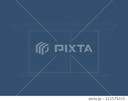 3D illustration of security booth 121579223