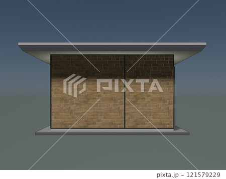 3D illustration of security booth 121579229