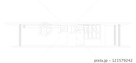 3D illustration of security booth 3D illustration of security booth 121579242