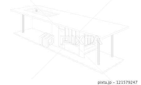 3D illustration of security booth 121579247