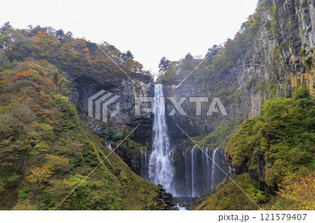 紅葉に映える華厳の滝 奥日光 紅葉に映える華厳の滝 奥日光 121579407