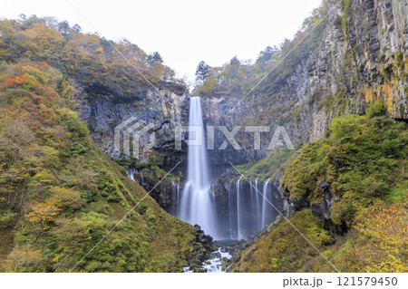 紅葉に映える華厳の滝 奥日光 紅葉に映える華厳の滝 奥日光 121579450
