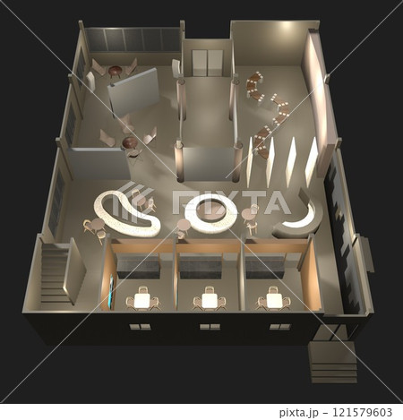 3D illustration of building project 121579603