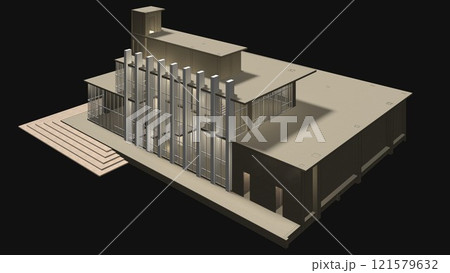 3D illustration of building project 3D illustration of building project 121579632