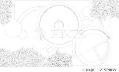 3D illustration of building project 121579639