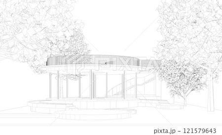 3D illustration of building project 3D illustration of building project 121579643
