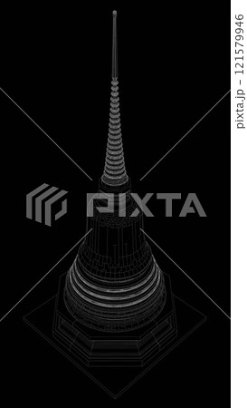 3D illustration of building project 3D illustration of building project 121579946