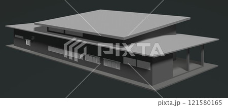 3D illustration of residential project 121580165