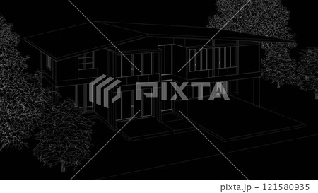 3D illustration of residential project 121580935