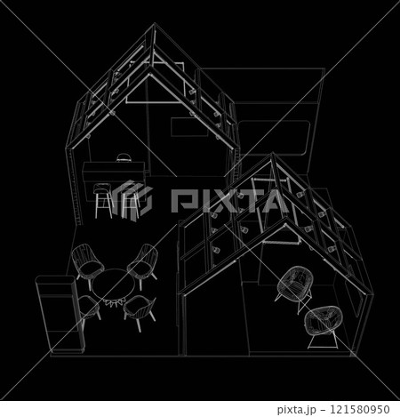 3D illustration of residential project 3D illustration of residential project 121580950