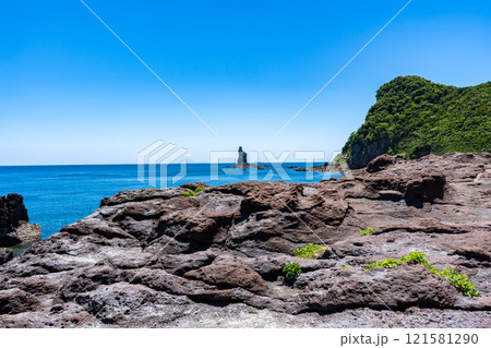 火之神公園から見る立神岩（枕崎市） 121581290