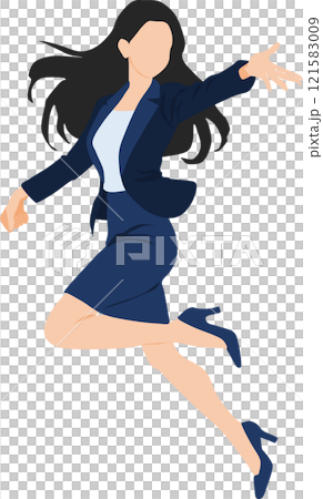 一個自信的女商人的插圖 一個自信的女商人的插圖 121583009