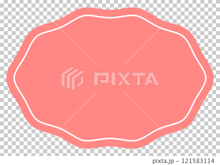 Pink bumpy oval frame Pink bumpy oval frame 121583114