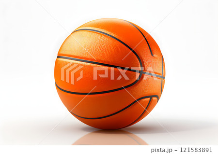 basketball ball on a white background. sports equipment 121583891