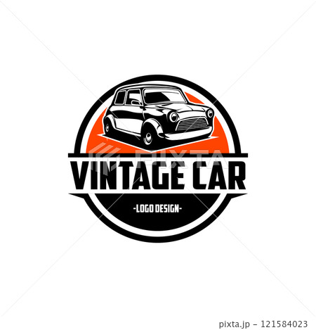 Morris industrial logo silhouette- isolated white background shown from the side. Best for car industry, badge, emblem, icon, sticker design. available ep 10. 121584023