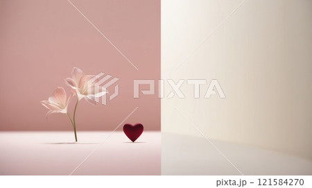 Minimalist Pastel Brown Background for Love Cards 121584270