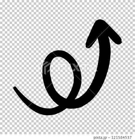手書きのくるくる矢印 手書きのくるくる矢印 121584537