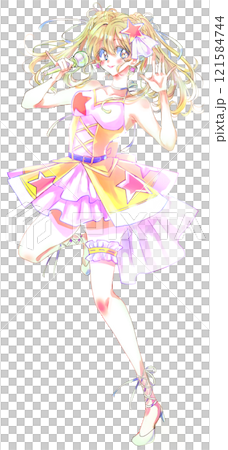 歌って踊るアイドル　金髪 121584744